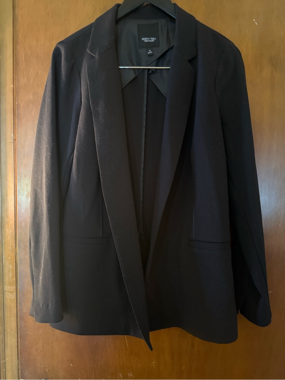 Simply Vera Vera Wang Black Open-Front Blazer